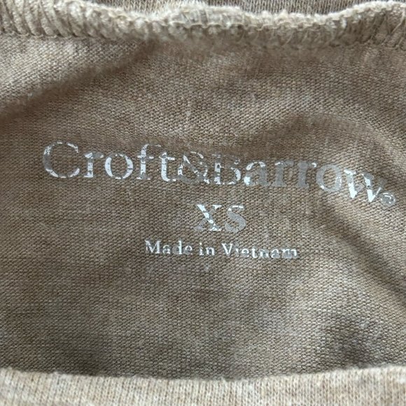 Mock Neck  Stretch Soft Oatmeal Beige Turtle Neck Layering Top Croft & B… - Picture 5 of 10